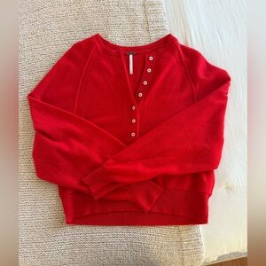 Free People 100% Cashmere Porta Henley XS